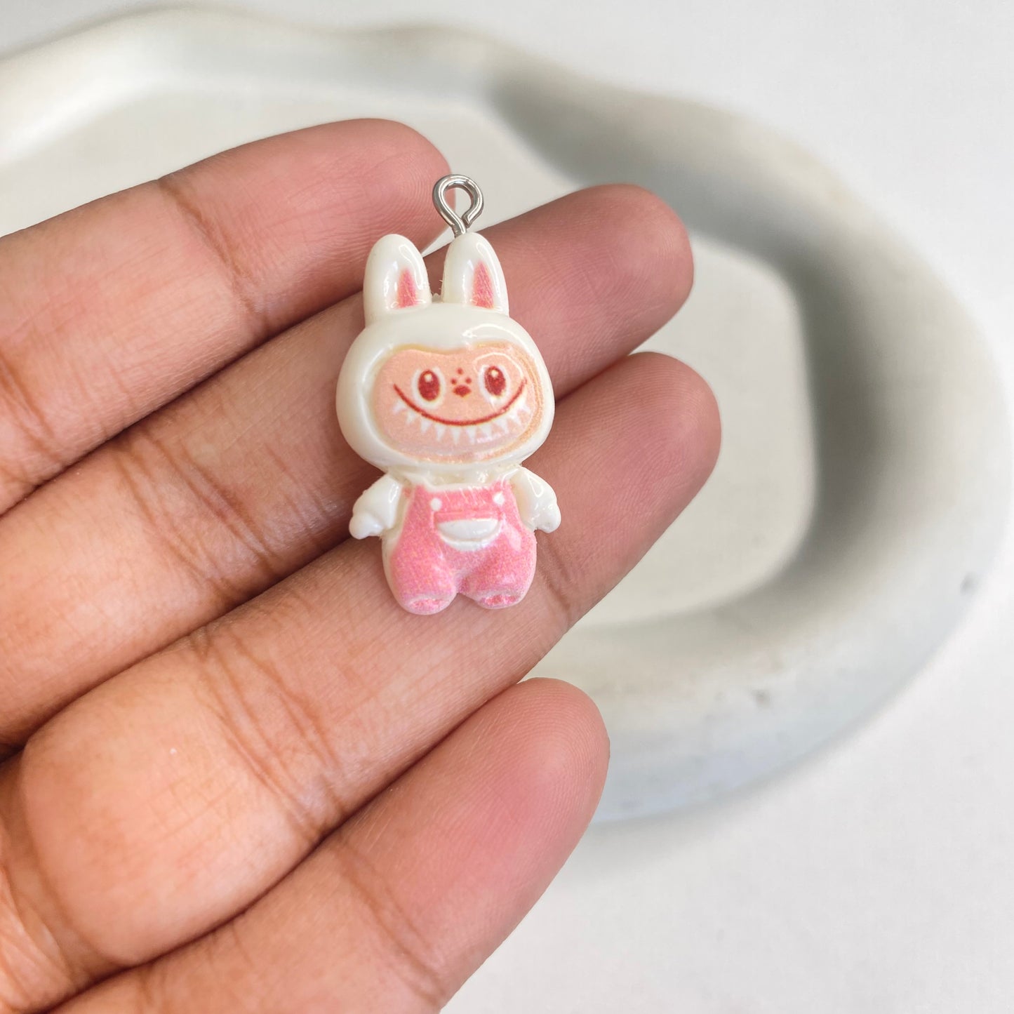 BBB 288 (g) Labubu Cartoon Resin charm ( 1 pc ) with Hook ( 30:15 mm )