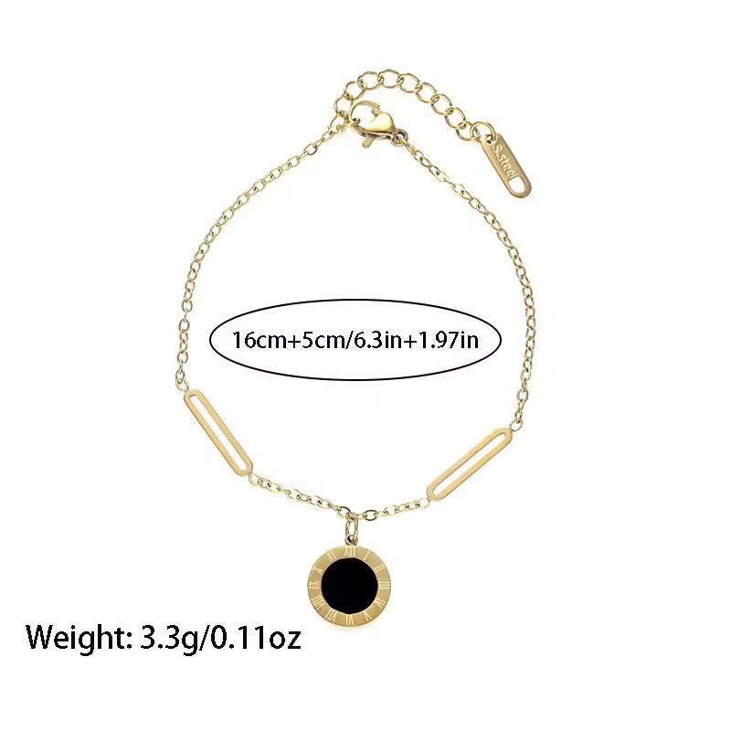 SJ 530 Roman modern bracelet - 18k Gold PVD plated stainless steel - Anti tarnis