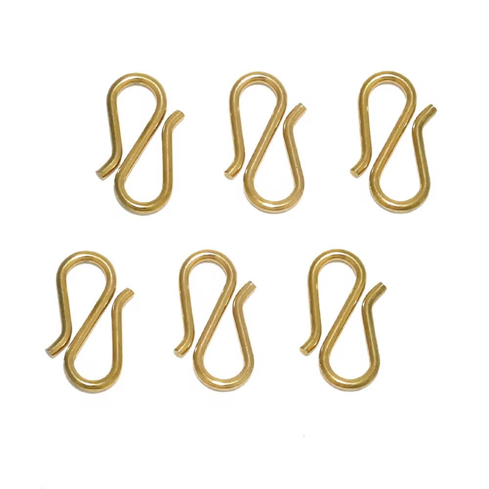 SS 3220 S Hook ( 1 pc ) 18k Gold PVD