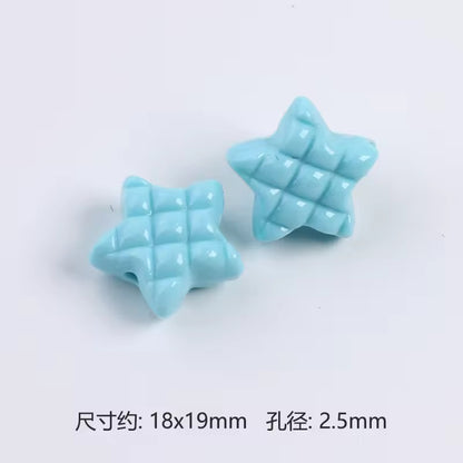 BBB 384 Star Grid Shiny Bead ( 1 pc ) UV Plated Acrylic