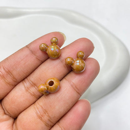 BBB 120 (E)Mickey uv plated shiny irrediscent Acrylic bead (1pc)