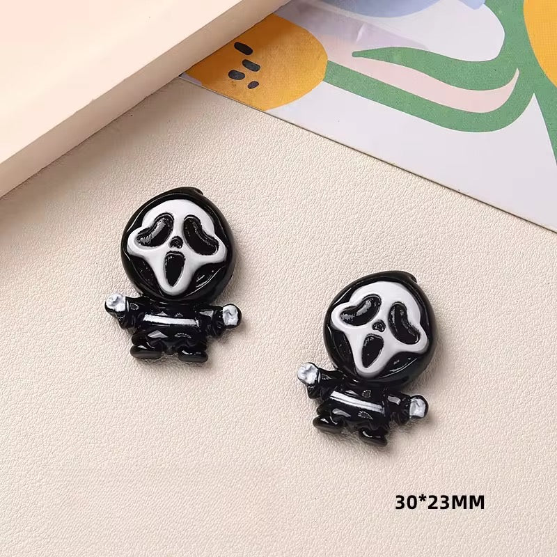 BBB 076 (e) Spooky Halloween themed resin charm ( 1 pc ) with / without Hook