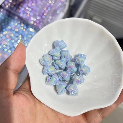 BBB 397 Bow Luminous Bead ( 1 pc ) UV Plated Acrylic ( 25*15mm )