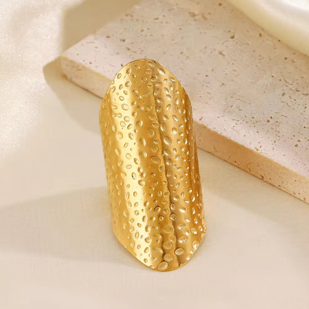 SJ 440 Geometric Ring Adjustable - 18k Gold PVD plated stainless steel - Anti tarnish - Wholesale