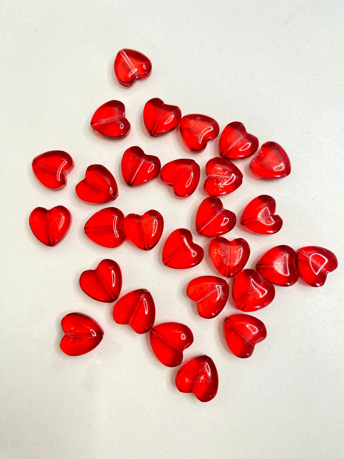 BBB 225 (a) Red Heart Crystal glass bead ( 1 pc ) ( 8 mm )