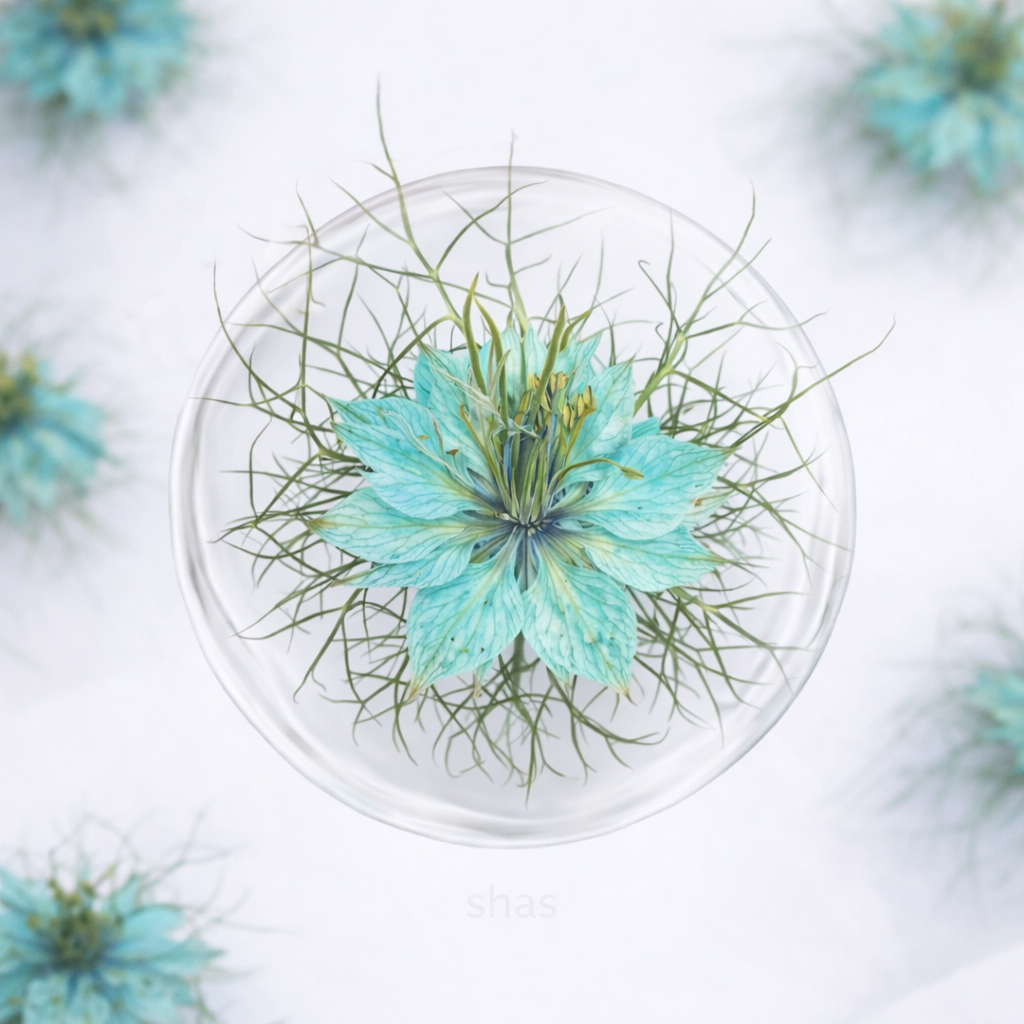DF 43 Light Blue Jasmine Pressed Dried Flower ( 1 pc ) Plain dried flower for Resin Art