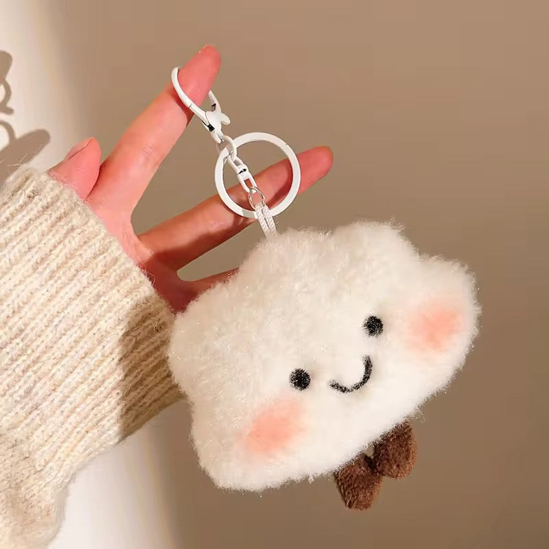 PK 104 Cute Cloud 3D Plush Toy Keychain ( 1 pc ) Imported Premium Quality