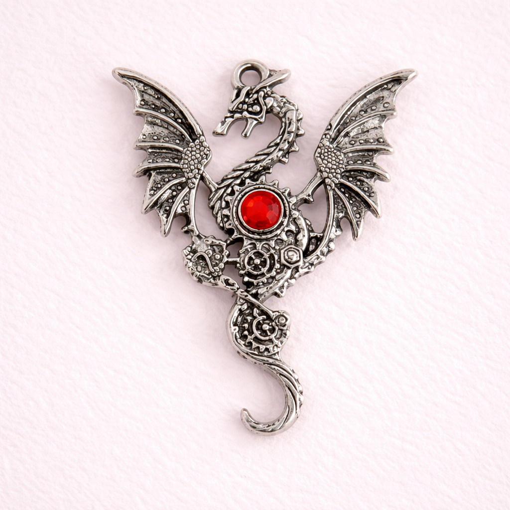 BBB 364 (e) Dragon Gothic Y2K charm Alloy Premium ( 1 pc ) Anti Tarnish ( 49:38 mm )