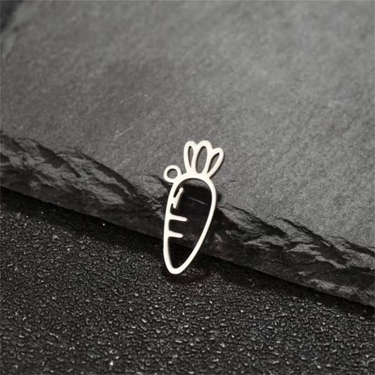 BBB 400 (r) Cartot Dainty Charm 18k gold PVD 316 Stainless steel ( 1 pc ) Anti tarnish ( 17*12mm )