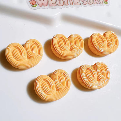 RM11O Bread cartoon Kawai themed resin charm ( 1 pc ) with / without Hook