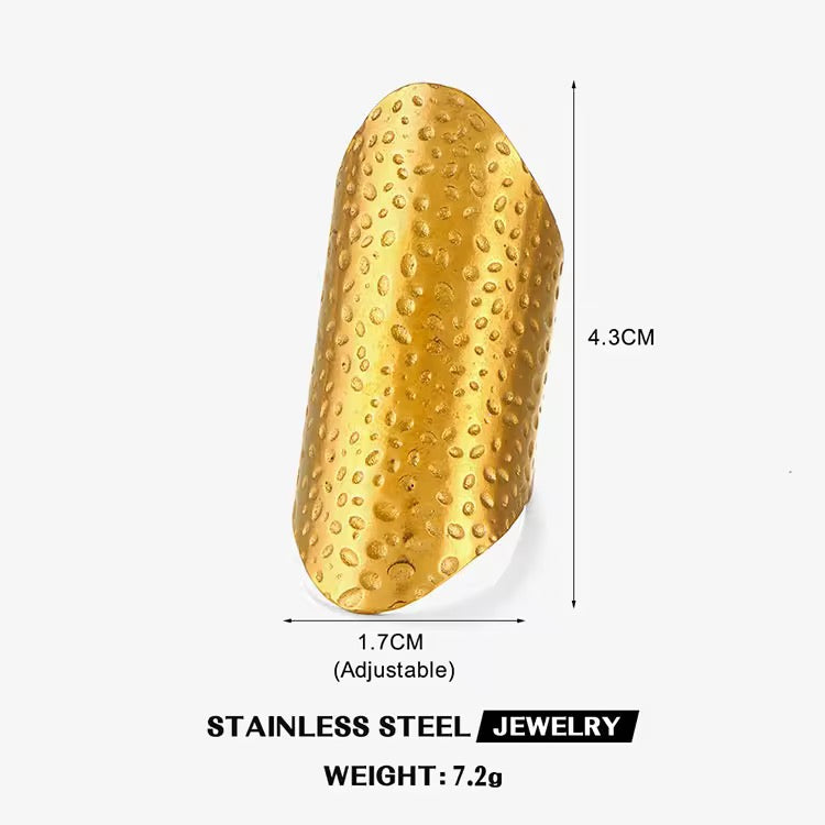 SJ 440 Geometric Ring Adjustable - 18k Gold PVD plated stainless steel - Anti tarnish - Wholesale