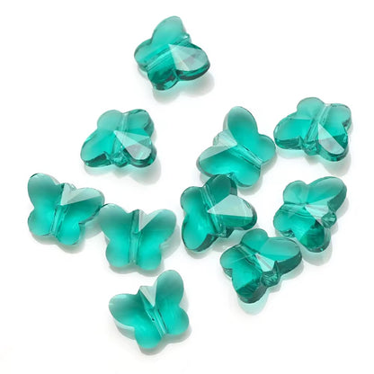 BBB 79 (f) Green Butterfly Faceted Crystal glass beads ( 1 pc )