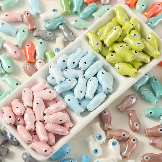 BBB 052 Fish porcelain ceramic bead ( 1 pc )
