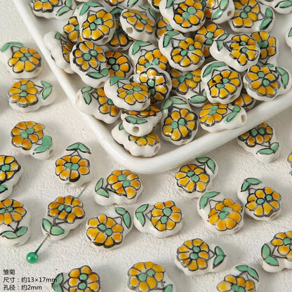 PCB21 Ceramic Bead ( 1 pc ) Porcelian Ceramic ( 17:20 mm )
