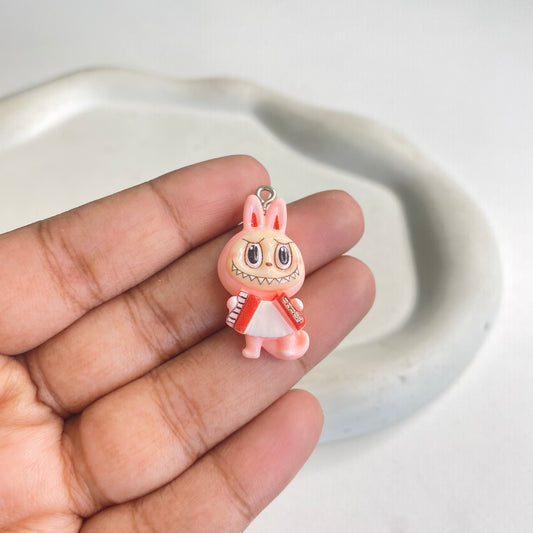 BBB 288 (o) Labubu Cartoon Resin charm ( 1 pc ) with Hook ( 30:15 mm )