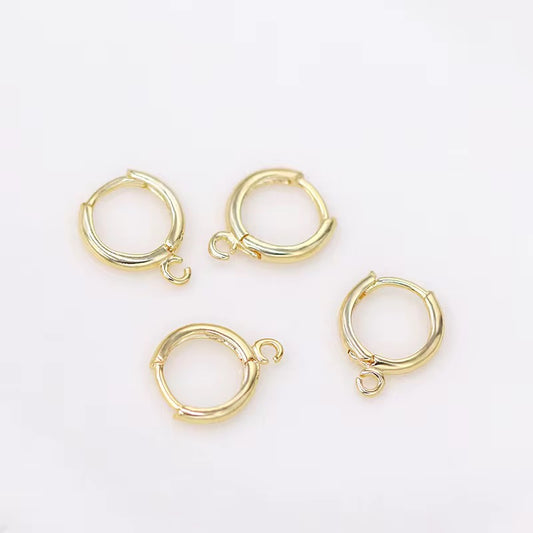SS 2962 Hoop with Loop 14k Gold Plated ( 2 pc ) Anti tarnish