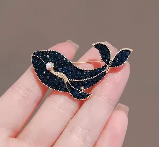 BR 95 Blue Whale Zircon Brooch ( 1 PC ) Anti Resistant