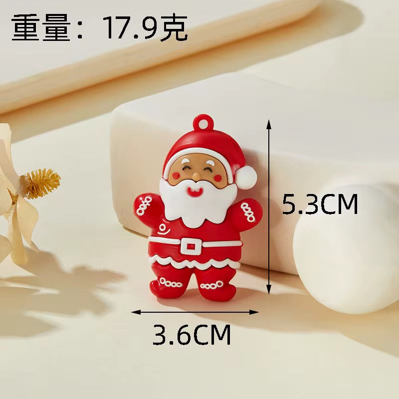 BBB 268 (d) Santa Christmas Cartoon PVC pendant charm ( 1 pc )