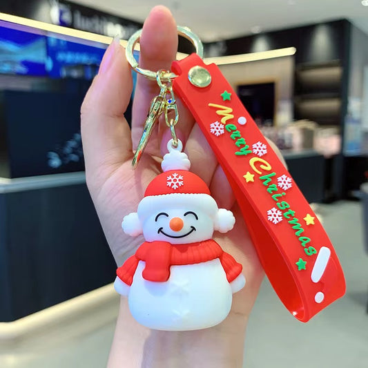 Snowman Merry Christmas Cute 3D Kawaai Keychain ( 1 pc ) PVC Premium Finish