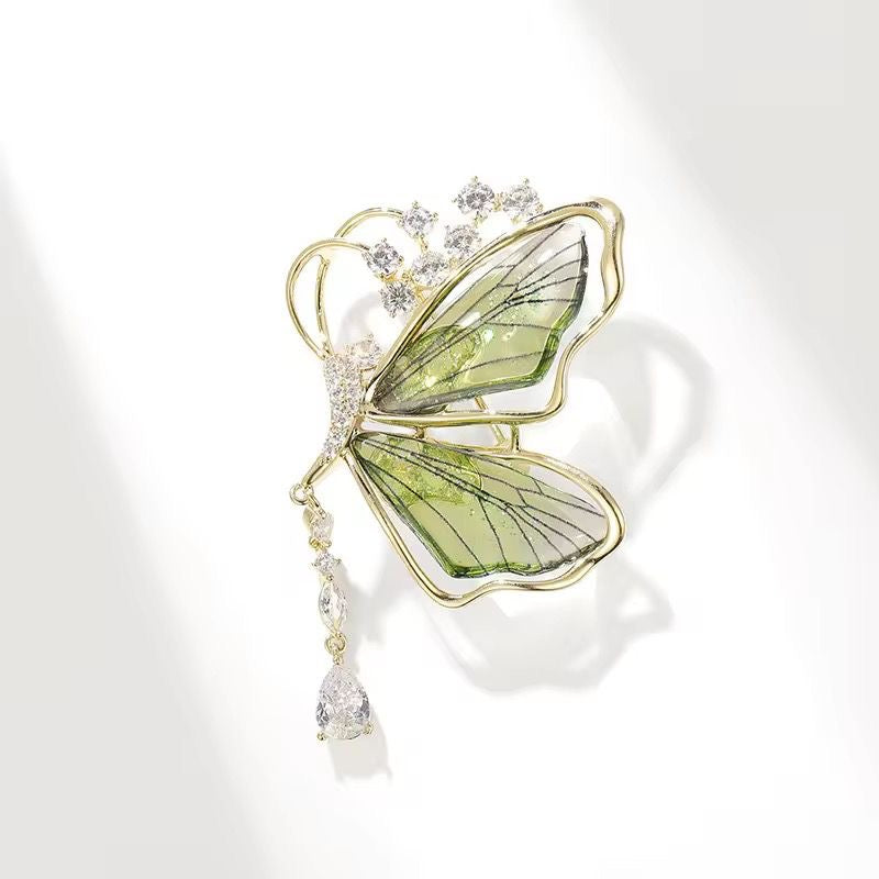 BR 04 Butterfly Zirfon Brooch pin ( 1 pc ) Tarnish Resistant