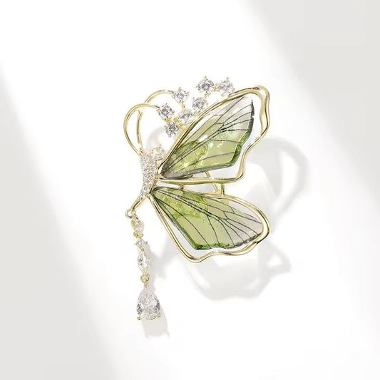 BR 04 Butterfly Zirfon Brooch pin ( 1 pc ) Tarnish Resistant