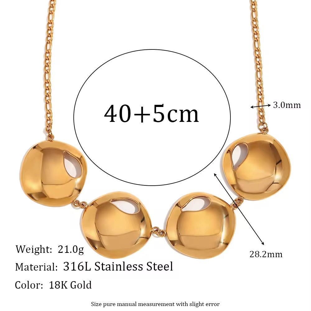 SJ 501 Irregular water statement necklace - premium collection 
- 18k Gold PVD plated stainless steel - Anti tarnish