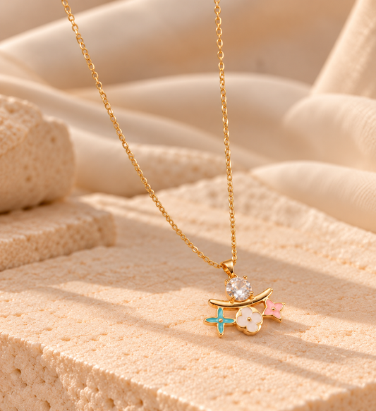 NSJ47F necklace - 18k gold PVD plated
