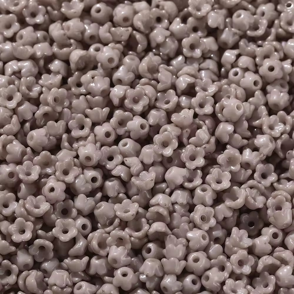 BBB 305 (b) Light Brown Tiny Bell Shiny  Bead ( 1 pack - 10 piece ) UV Plated Acrylic ( 6 mm )