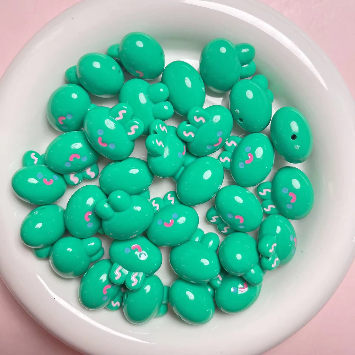 AB31 Cartoon Rabbit  Acrylic bead ( 1 pc )