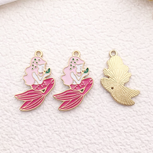 BBB 339 (e) Mermaid Ocean enamel charm ( 1 pc ) High quality shine ( 21:30 mm )