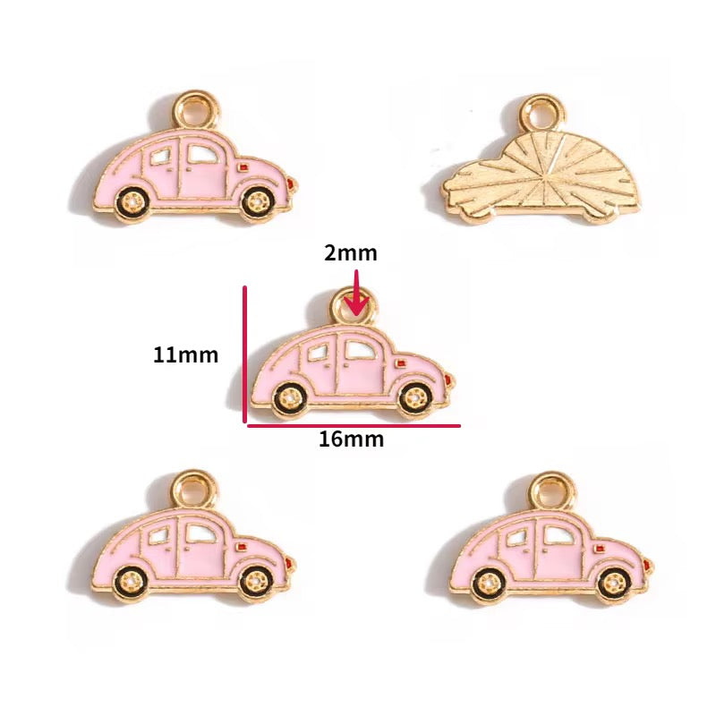 BBB 394 (a) Cab Pink Enamel Charm ( 1 pc ) High Quality Shine