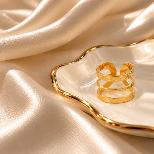 RSJ27G Ring 18k Gold PVD plated