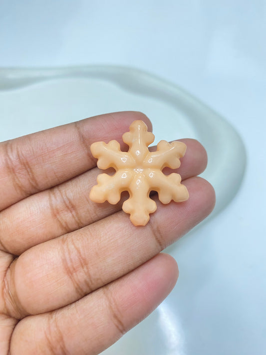 AC 2233 Orange Snowflake Acrylic bead ( 1 pc )
