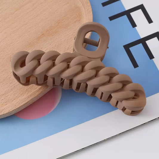 HA 19 (d) Brown Big Hair Claw Clip ( 1 pc )