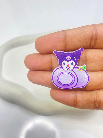 AB73 flat acrylic charm ( 1 pc )