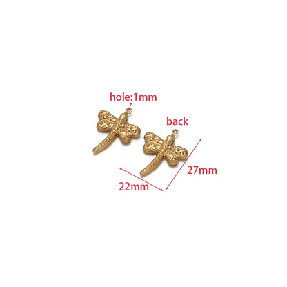 SC16I Dragonfly charm 18k Gold PVD 316 stainless steel ( 1 pc ) Anti tarnish