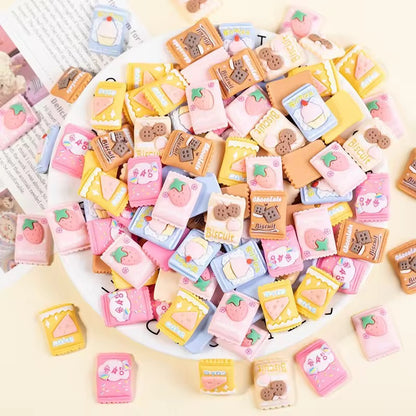 BBB 049 (b) biscuit Kawai themed resin charm ( 1 pc ) with / without hook