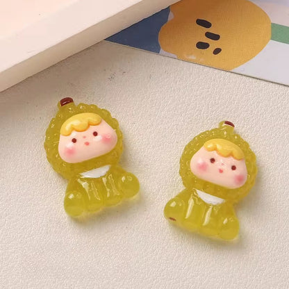 RM09R Fruit baby cartoon Kawai themed resin charm ( 1 pc ) with / without Hook