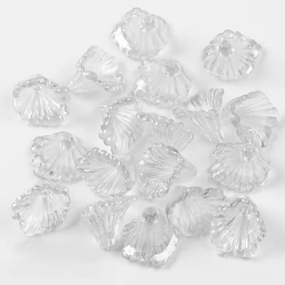 BBB 186 (g) Clear Transparent Trumpet Flower Acrylic Bead ( 1 pc ) ( 11:12 mm )
