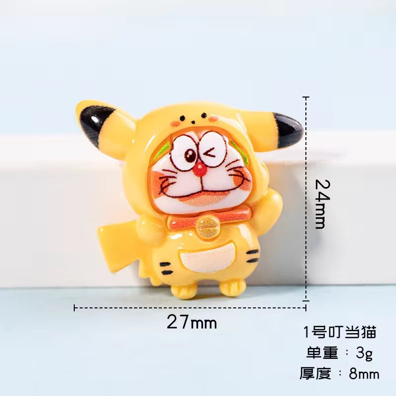 BBB 333 (a) Doraemon Cartoon Resin charm ( 1 pc ) with Hook
