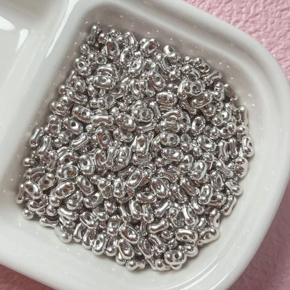 AB63 Peanut Shiny Bead ( 1 pc ) UV Plated Acrylic ( 4*6 mm )