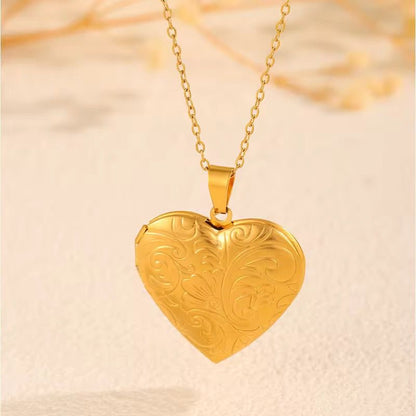 NSJ18C locket - 18k Gold PVD plated 316 stainless steel - Anti tarnish