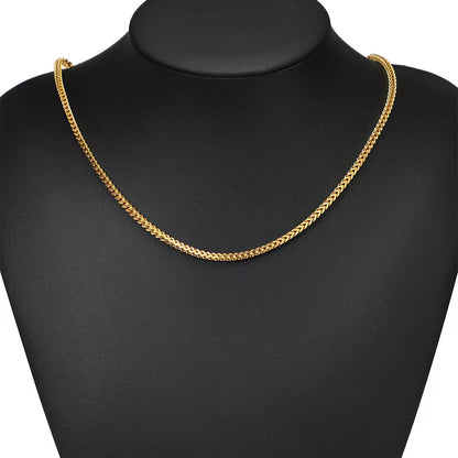 DIYS160 Braided Wheat Chain ( 1 feet ) Silver PVD