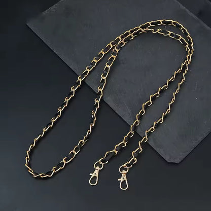 BBB 272 (a) Dark Blue Handbag Shoulder Strap - Chain and leather Bag Hardware ( 1 pc ) ( 120 cm )