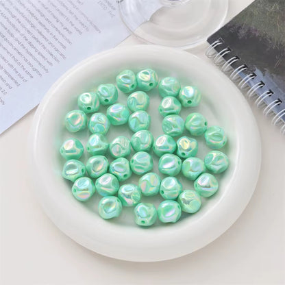 BBB 221 (b) Pastel Green Irregular Bubble 3D Acrylic bead ( 1 pc ) UV Plated ( 12 mm )