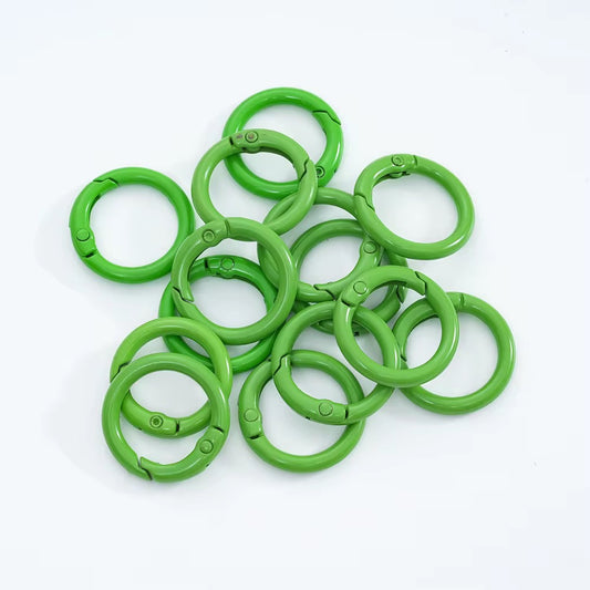 BBB 231 (f) Light Green O Ring Keychain Clasp ( 1 pc ) Spring Clasp Key Ring ( 25 mm ) High Quality Alloy
