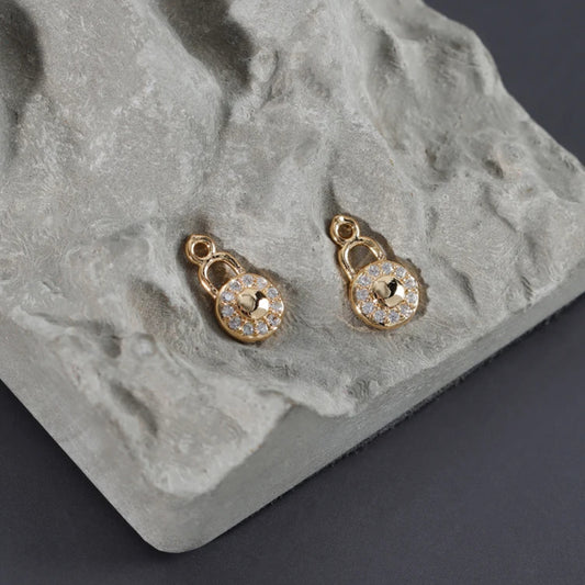 SS 502 lock gold plated charm anti tarnish