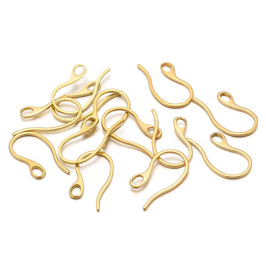 SS 2747 Thick Hooks 18k Gold plated stainless steel( 2 pc ) anti tarnish