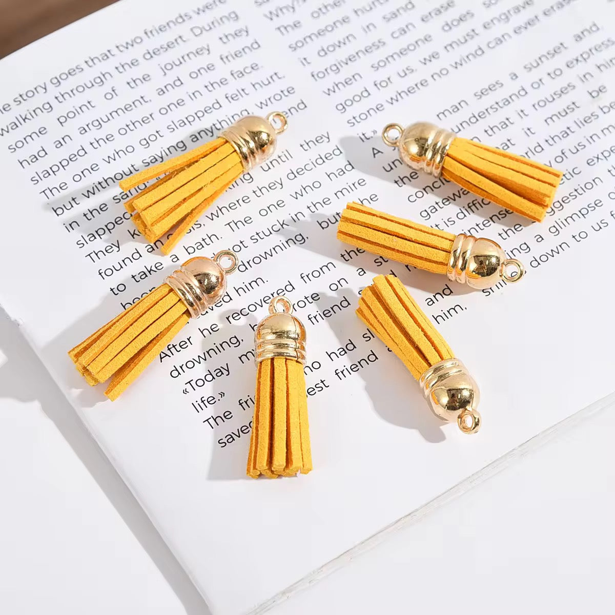 BBB 429 Plush Tassel with gold plated cap For Keychains ( 1 pc ) Premium leather quality