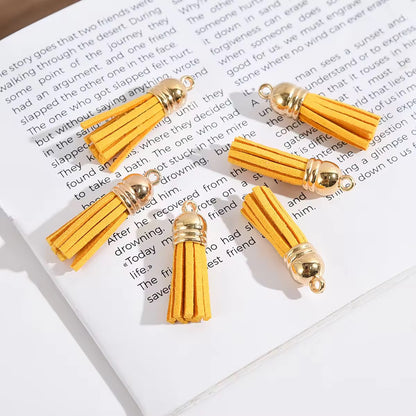 BBB 429 Plush Tassel with gold plated cap For Keychains ( 1 pc ) Premium leather quality